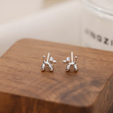 S999 Silver Balloon Dog Stud Earrings