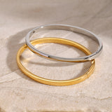 Polished Stainless Steel Clasp Bangle