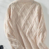 Textured Diamond Knit Sweater