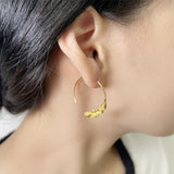 Wheat Ear Hoop Earrings