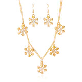 Product Gold Multi-Snowflake Rhinestone Christmas Jewelry Set