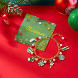 Christmas Candy & Santa Charm Bracelet