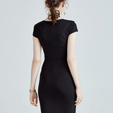 Short-sleeve black dress