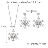 Silver Snowflake Gem & Pearl Jewelry Set