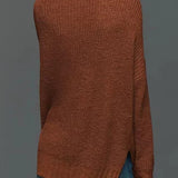 Slouchy V-Neck Knit Sweater