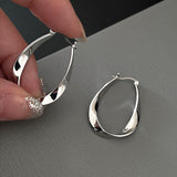 Elliptical Geometric Hoop Earrings