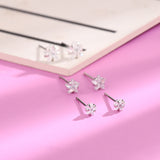 Shiny Zircon Star Stud Earrings