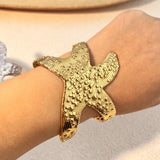 Starfish  Stainless Steel Open Cuff Bracelet