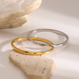 Polished Stainless Steel Clasp Bangle
