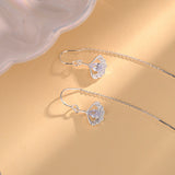 Ginkgo Leaf Zircon Tassel Ear Threads