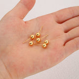 Gold Ball Stud Earrings