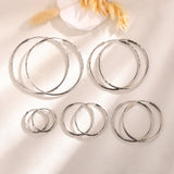 Oversized Rhombus - Patterned Hoop Earrings