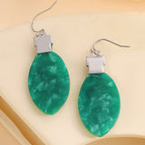 Green Christmas Light Bulb Earrings
