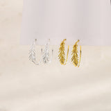 Wheat Ear Hoop Earrings