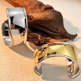 Irregular Shiny Titanium Steel Cuff Bracelet