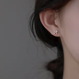 S999 Silver Balloon Dog Stud Earrings
