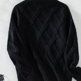 Textured Diamond Knit Sweater