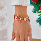 Santa Claus Charm Christmas Bracelet