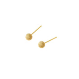 Gold - Plated Matte Ball Stud Earrings