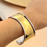 Irregular Shiny Titanium Steel Cuff Bracelet