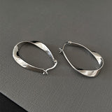 Elliptical Geometric Hoop Earrings