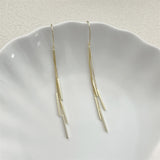 Gold & Silver Long Tassel Ear Threads
