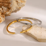 Polished Stainless Steel Clasp Bangle