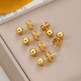 Gold Ball Stud Earrings