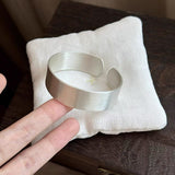 Brushed Wide Silver Cuff Bracelet