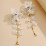 Iridescent Floral Drop Earrings