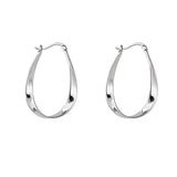Elliptical Geometric Hoop Earrings