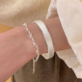 925 Silver Brushed Matte Wide Cuff Bracelet