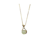 Titanium Steel Hetian Jade Fortune Bag Necklace