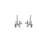 S999 Silver Balloon Dog Stud Earrings