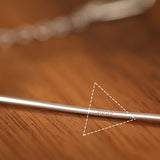 999 Silver Hollow Water Drop Ear Threads