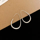 Shiny Teardrop Hoop Earrings