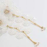 Iridescent Floral Drop Earrings