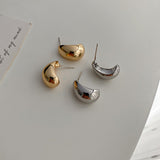 Needle C - Shape Bean Stud Earrings