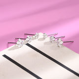 Shiny Zircon Star Stud Earrings