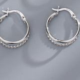 Twisted Double - Layer Hoop Earrings