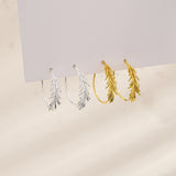 Wheat Ear Hoop Earrings