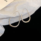 Shiny Teardrop Hoop Earrings
