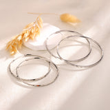 Oversized Rhombus - Patterned Hoop Earrings