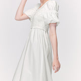 A-line Bubble Sleeve Dress