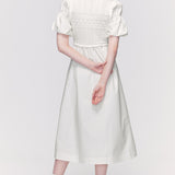 A-line Bubble Sleeve Dress