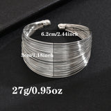 Multi - Layered Open Wide Cuff Bracelet