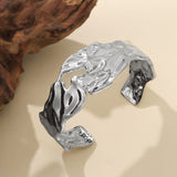 Irregular Lava - Inspired Open Cuff Bracelet