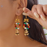 Christmas Beaded Bow Drop Earrings (Multi - Styles)