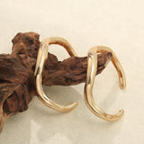 Ins - Style Irregular Folded Open Cuff Bangle