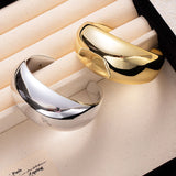 Euro - Style Wide Curved Open Cuff Bracelet